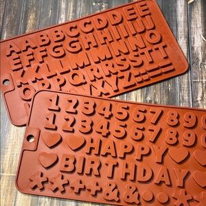 5for$10 Silicone Letter Molds Chocolate Candy Alphabet Candy Cake Decorating